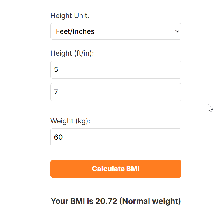 Free BMI Calculator