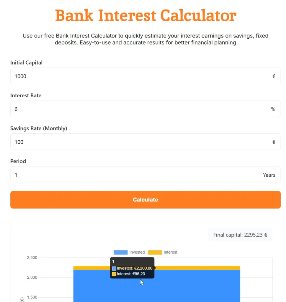 Bank Interest Calculator