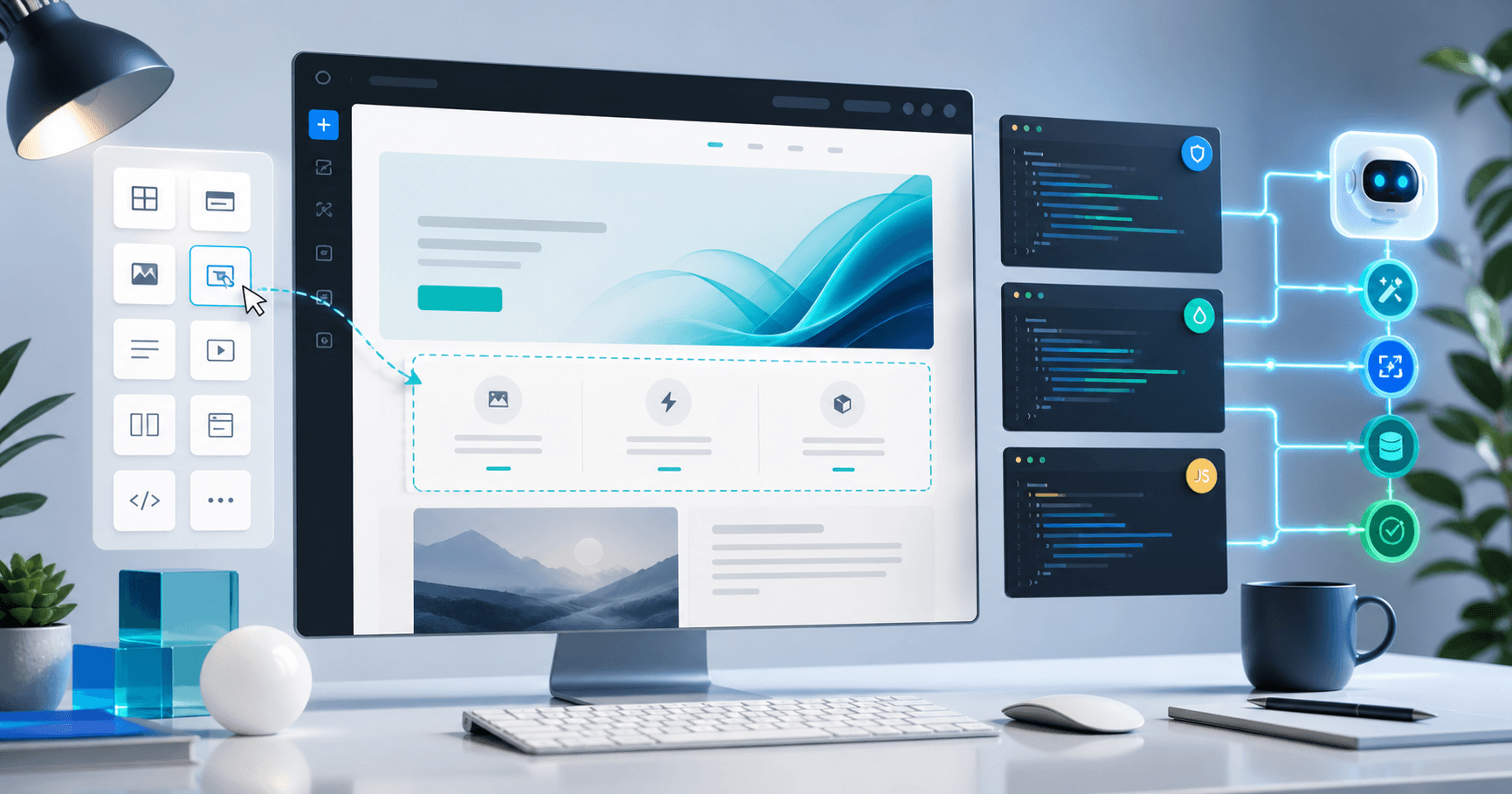 Illustration of the Shilpi visual builder