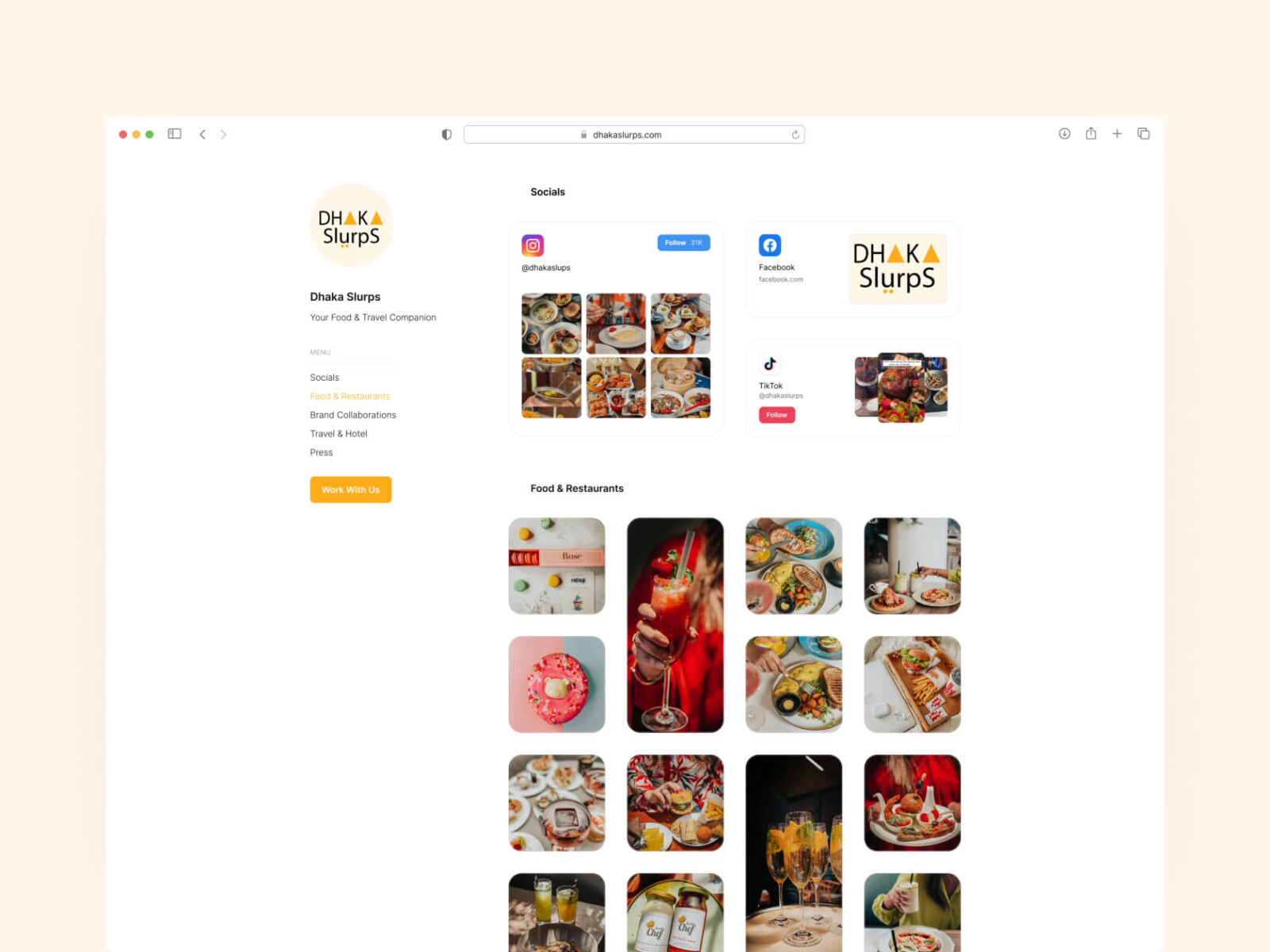 Dhaka Slurps website preview