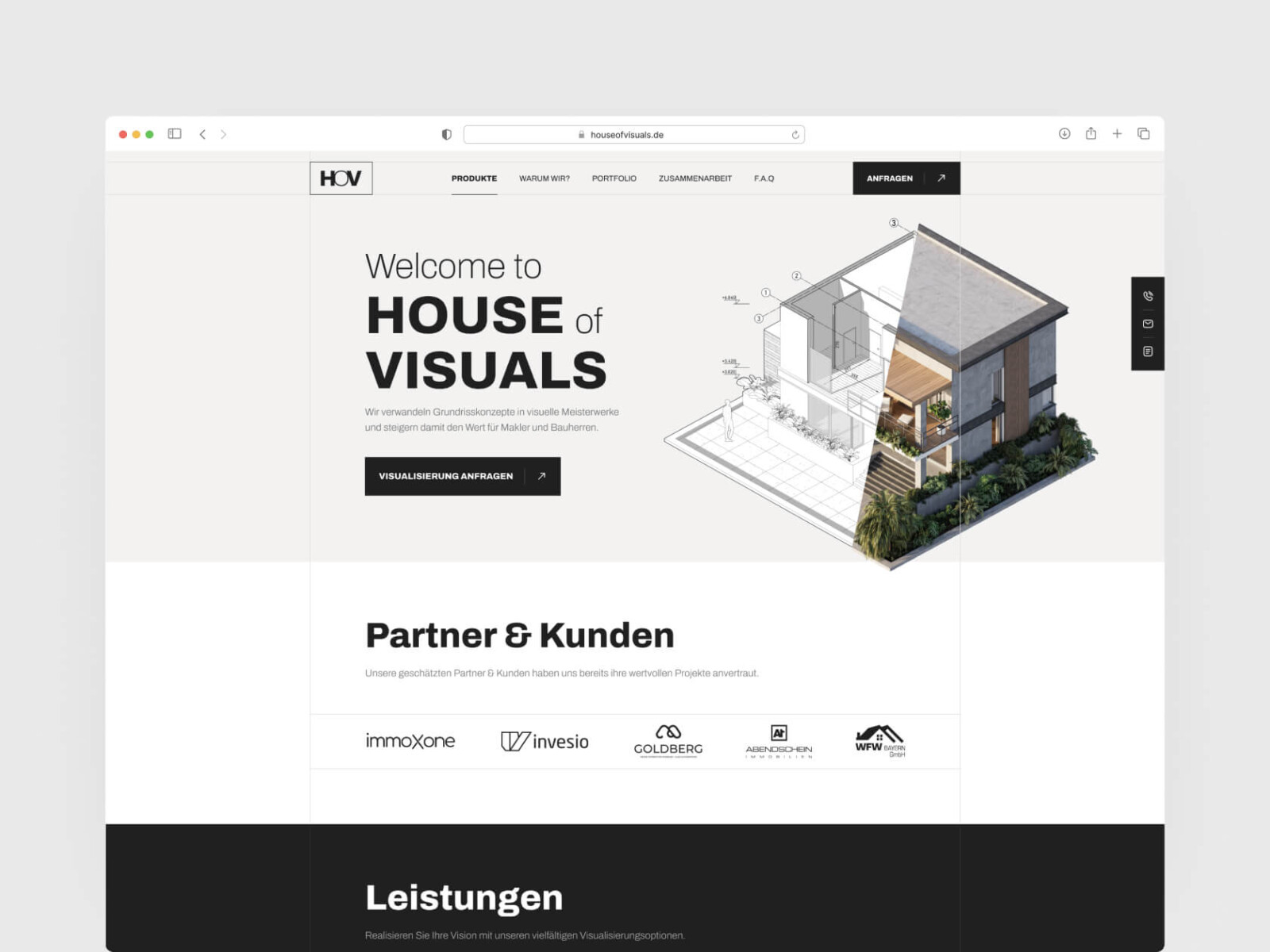 House of Visuals website preview