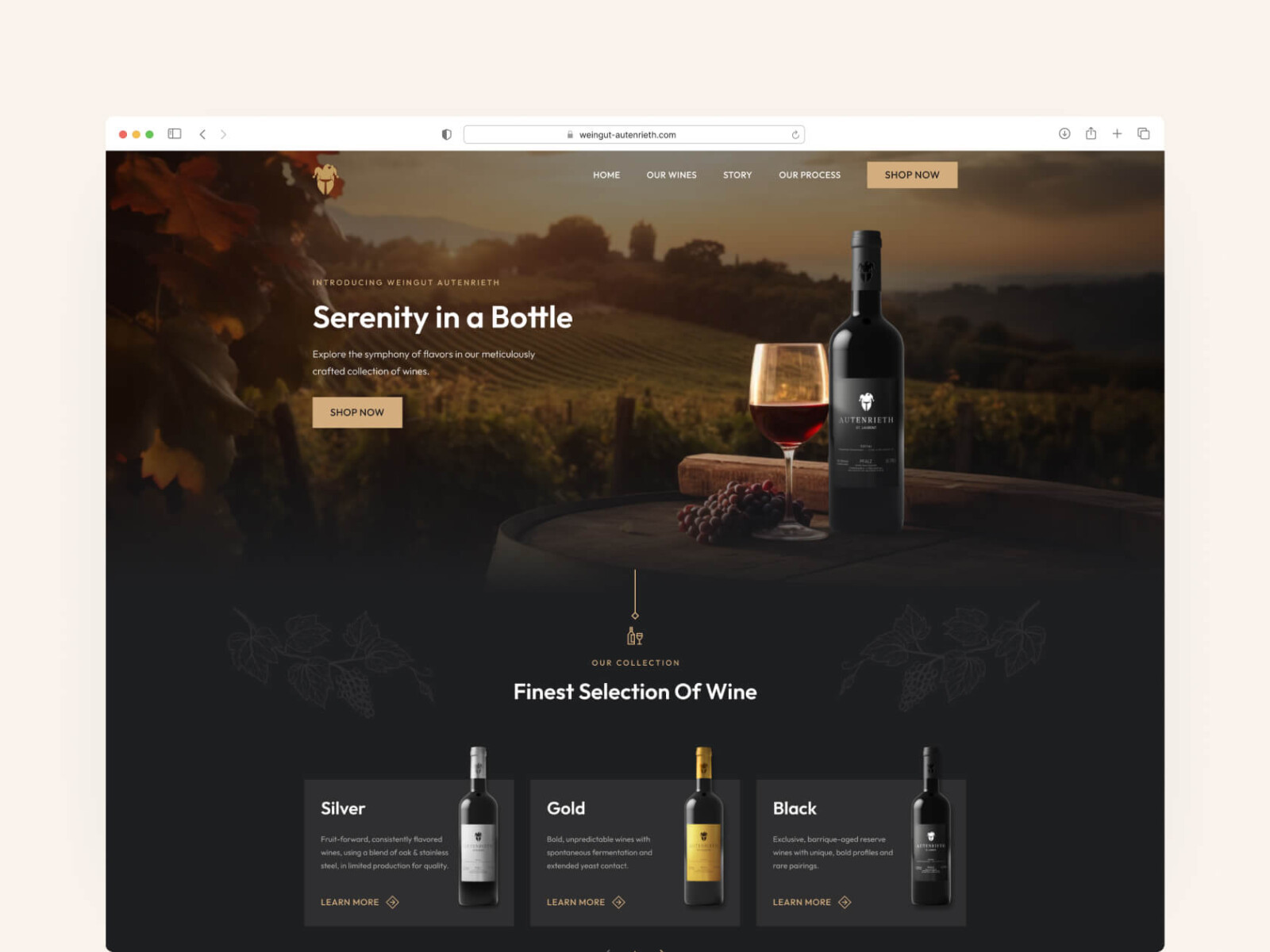 Weingut Autenrieth website preview